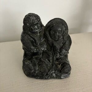 A wolf original Inuit soapstone sculpture. Made in Canada. Home decor